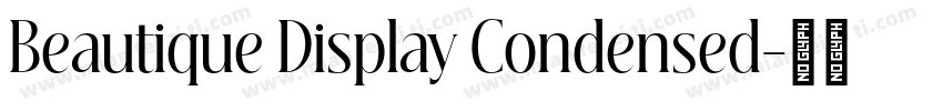 Beautique Display Condensed字体转换